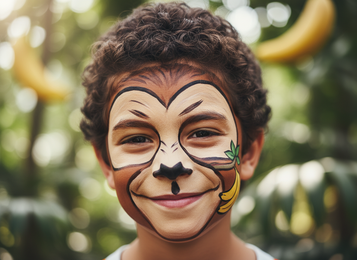 Maymun Yüz Boyama - Komik Maymun Yüzü