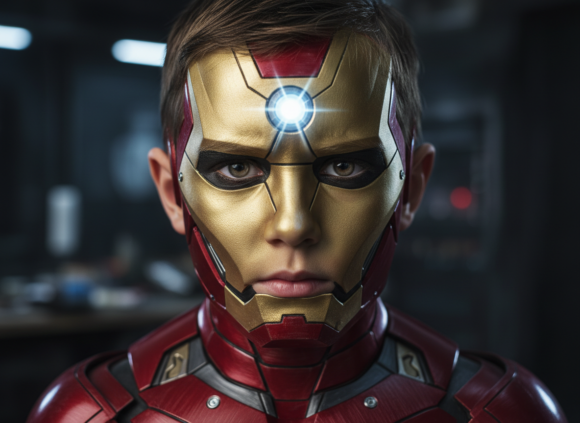 Iron Man Yüz Boyama - Demir Adam Maskesi