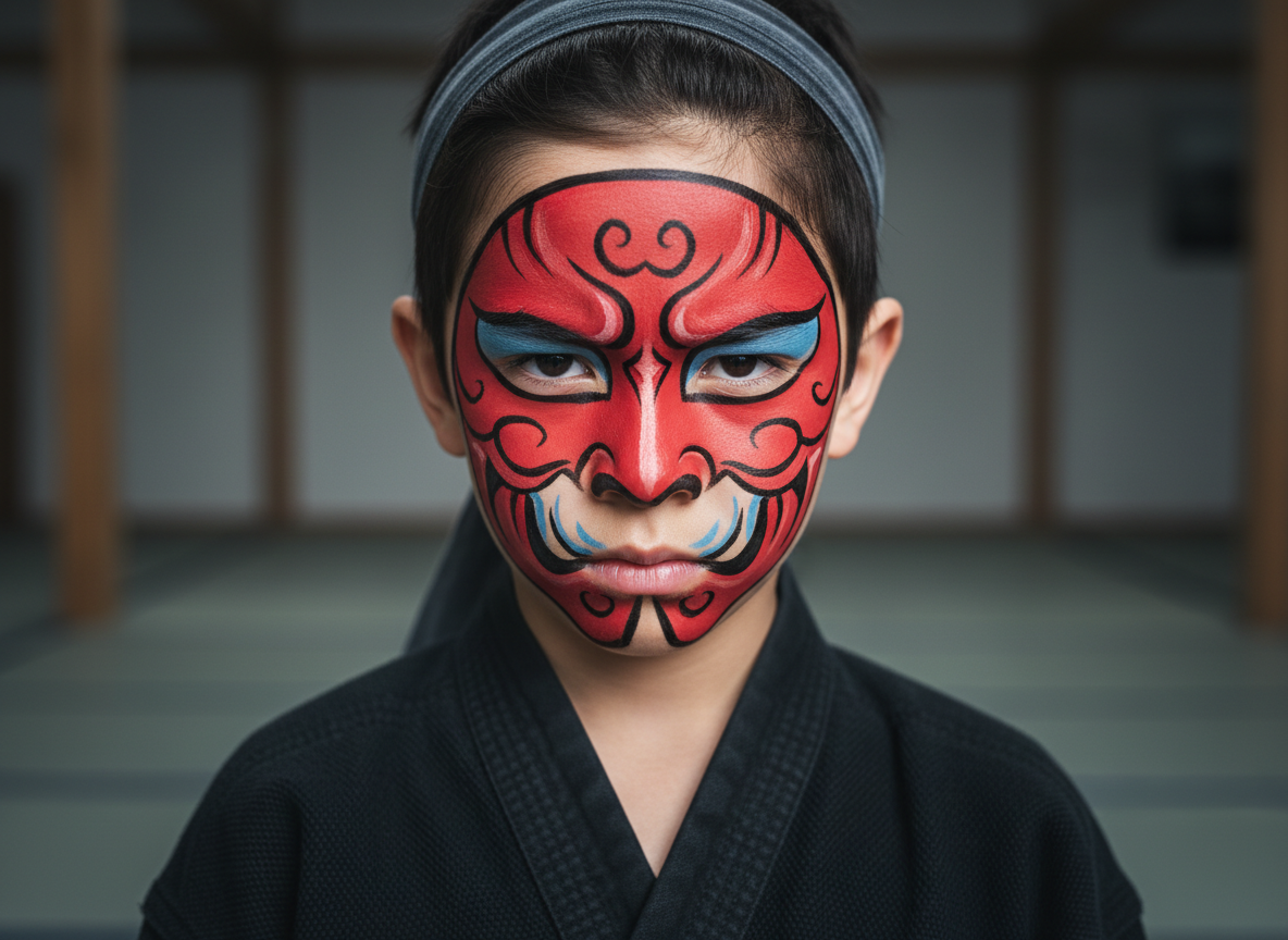 Ninja Yüz Boyama - Gizli Savaşçı Makyajı