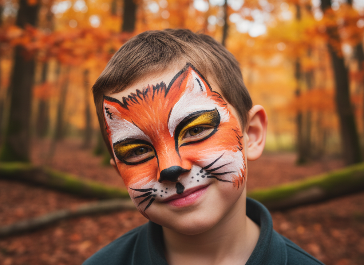 Tilki Yüz Boyama - Kurnaz Orman Hayvanı