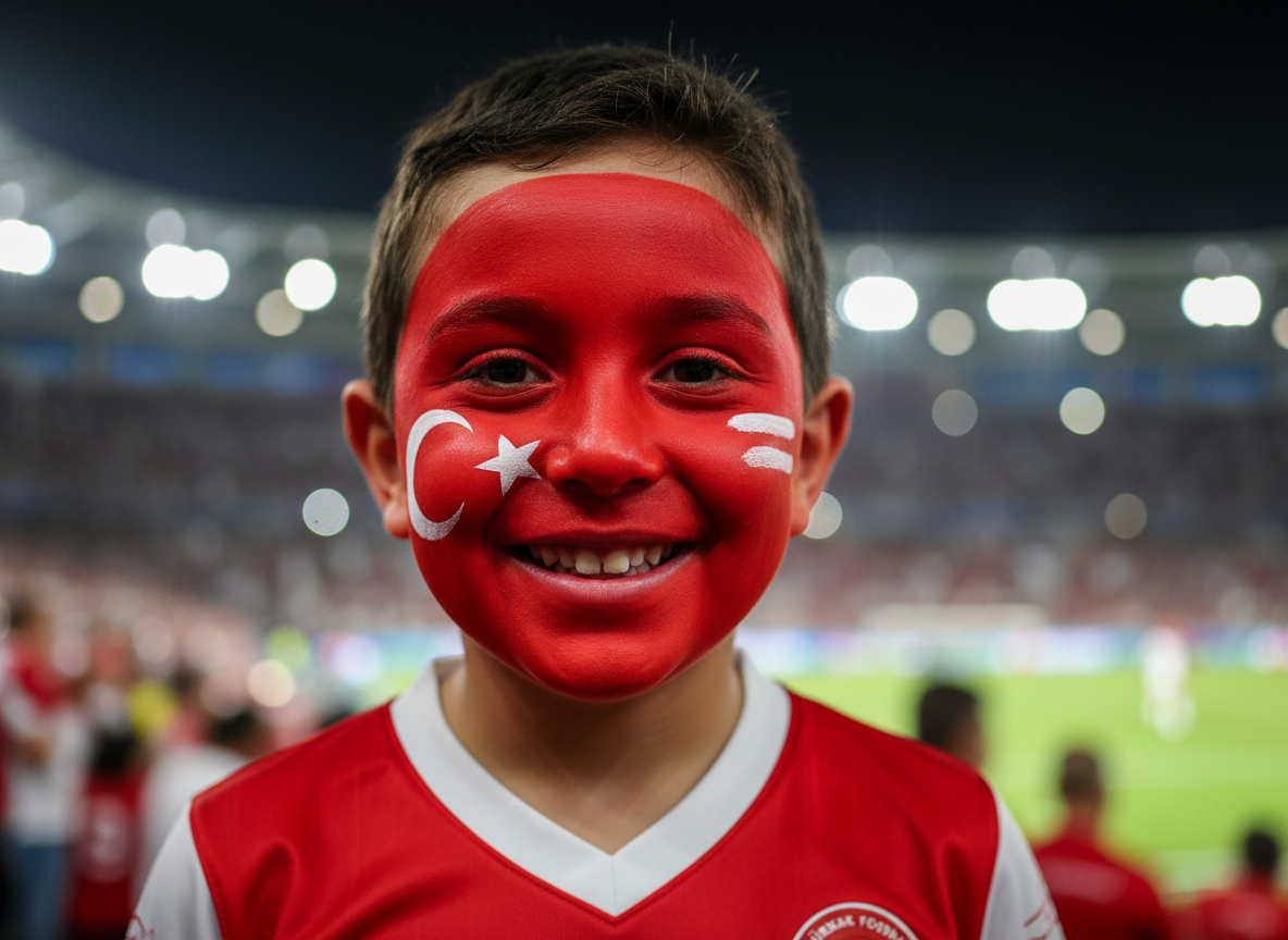 Türkiye Milli Takım Yüz Boyama - Ay Yıldızlı Yanak